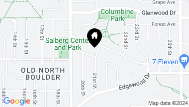 Map of 2081 Evergreen Ave, Boulder CO, 80304