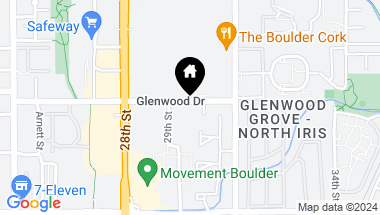 Map of 2960 Glenwood Dr, Boulder CO, 80301