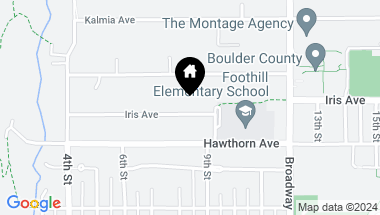 Map of 835 Iris Ave, Boulder CO, 80304