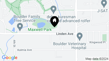Map of 935 Linden Ave, Boulder CO, 80304