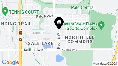 Map of 3673 Paonia St, Boulder CO, 80301
