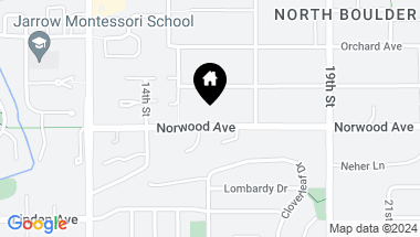 Map of 1535 Norwood Ave, Boulder CO, 80304