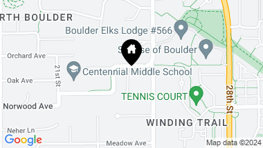 Map of 3835 Norwood Ct, Boulder CO, 80304