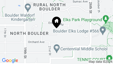 Map of 2195 Poplar Ave, Boulder CO, 80304