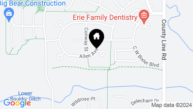 Map of 1306 Allen Ave, Erie CO, 80516