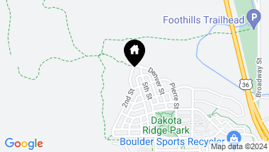 Map of 5344 2nd St, Boulder CO, 80304