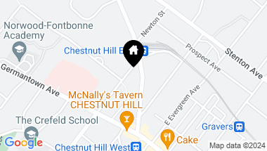 Map of 38 E Chestnut Hill Ave, Philadelphia PA, 19118