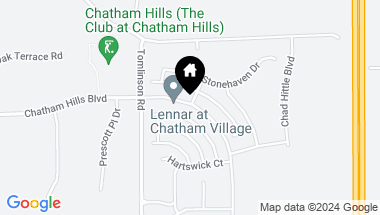 Map of 1220 Chatham Hills Boulevard, Westfield IN, 46074
