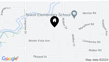Map of 8675 Monte Vista Ave, Niwot CO, 80503