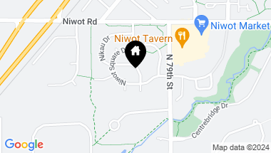 Map of 7557 Nikau Dr, Niwot CO, 80503