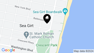 Map of 105 Philadelphia Boulevard, Sea Girt NJ, 08750
