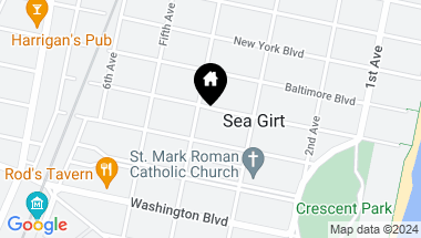 Map of 316 Philadelphia Boulevard, Sea Girt NJ, 08750