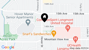 Map of 1406 Hover St, Longmont CO, 80501