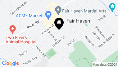 Map of 78 Parker Avenue, Fair Haven NJ, 07704