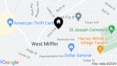 Map of 1909 Maine Ave, West Mifflin PA, 15122