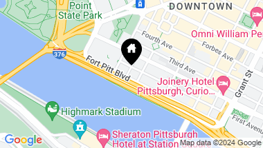 Map of 151 Fort Pitt Blvd PH1901, Downtown Pgh PA, 15222
