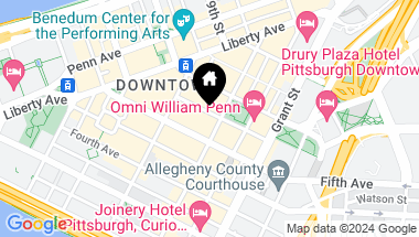 Map of 350 Oliver Avenue 809, Downtown Pgh PA, 15222