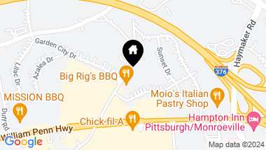 Map of 236 Center Rd, Monroeville PA, 15146