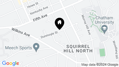 Map of 5530 Dunmoyle Street, Squirrel Hill PA, 15217