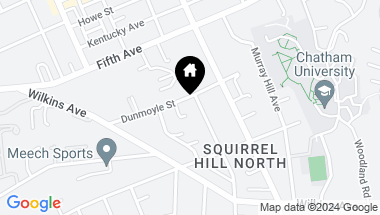 Map of 5540 Dunmoyle Street, Squirrel Hill PA, 15217