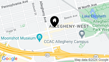 Map of 939 Western Ave, Allegheny West PA, 15233