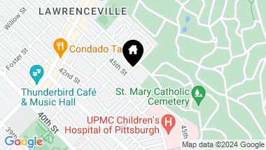 Map of 333 45th St, Lawrenceville PA, 15201