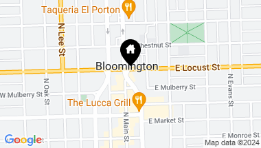 Map of 615 N Main Street, Bloomington IL, 61701