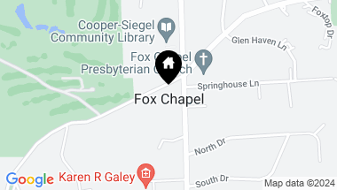 Map of 1316 Rd, Fox Chapel PA, 15238