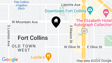 Map of 125 S Howes St 600, Fort Collins CO, 80521