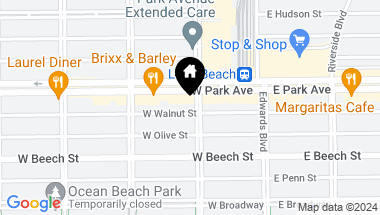 Map of 105 W Walnut Street, Long Beach NY, 11561
