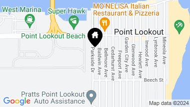 Map of 68 Parkside Drive, Point Lookout NY, 11569