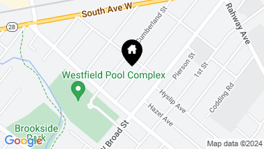 Map of 612 Downer St, Westfield Town NJ, 07090