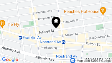 Map of 72 Halsey Street, Brooklyn NY, 11216