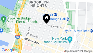 Map of 1 Sidney Place, Brooklyn NY, 11201