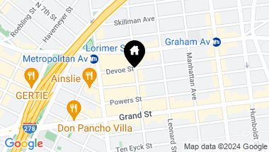 Map of 537 Lorimer Street Unit: 102, Brooklyn NY, 11211