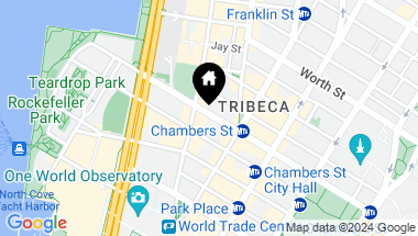 Map of 162 Chambers Street Unit: 1, New York City NY, 10007