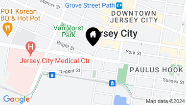 Map of 241 GROVE ST, JC, Downtown NJ, 07302