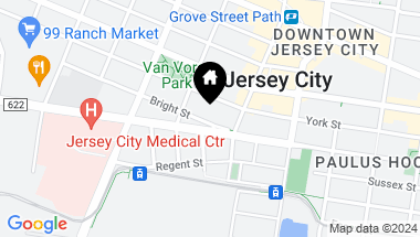 Map of 22 BRIGHT ST Unit: 1, JC, Downtown NJ, 07302