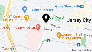 Map of 427 JERSEY AVE Unit: 4, JC, Downtown NJ, 07302