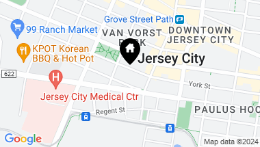 Map of 255 YORK ST Unit: 2, JC, Downtown NJ, 07302