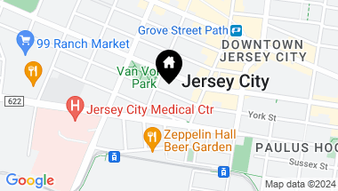 Map of 265 YORK ST Unit: 301, JC, Downtown NJ, 07302