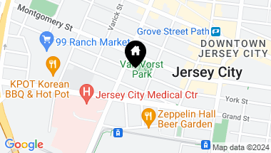 Map of 293 YORK ST, JC, Downtown NJ, 07302