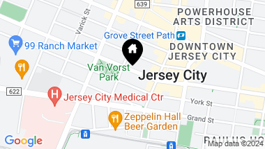 Map of 243 MONTGOMERY ST, JC, Downtown NJ, 07302