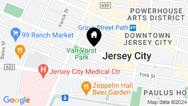 Map of 274 BARROW ST Unit: 1, JC, Downtown NJ, 07302