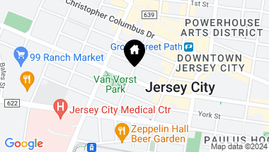 Map of 278 BARROW ST Unit: GW, JC, Downtown NJ, 07302