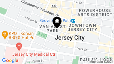 Map of 55 MERCER ST, JC, Downtown NJ, 07302-5583