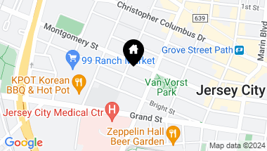 Map of 328 YORK ST, JC, Downtown NJ, 07302