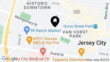 Map of 310 MONTGOMERY ST, JC, Downtown NJ, 07302