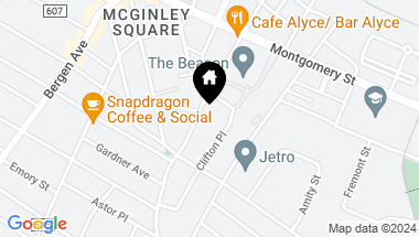 Map of 182 SUMMIT AVE, JC, Journal Square NJ, 07304