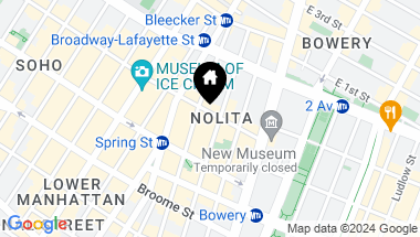 Map of 38 Prince Street, New York City NY, 10012
